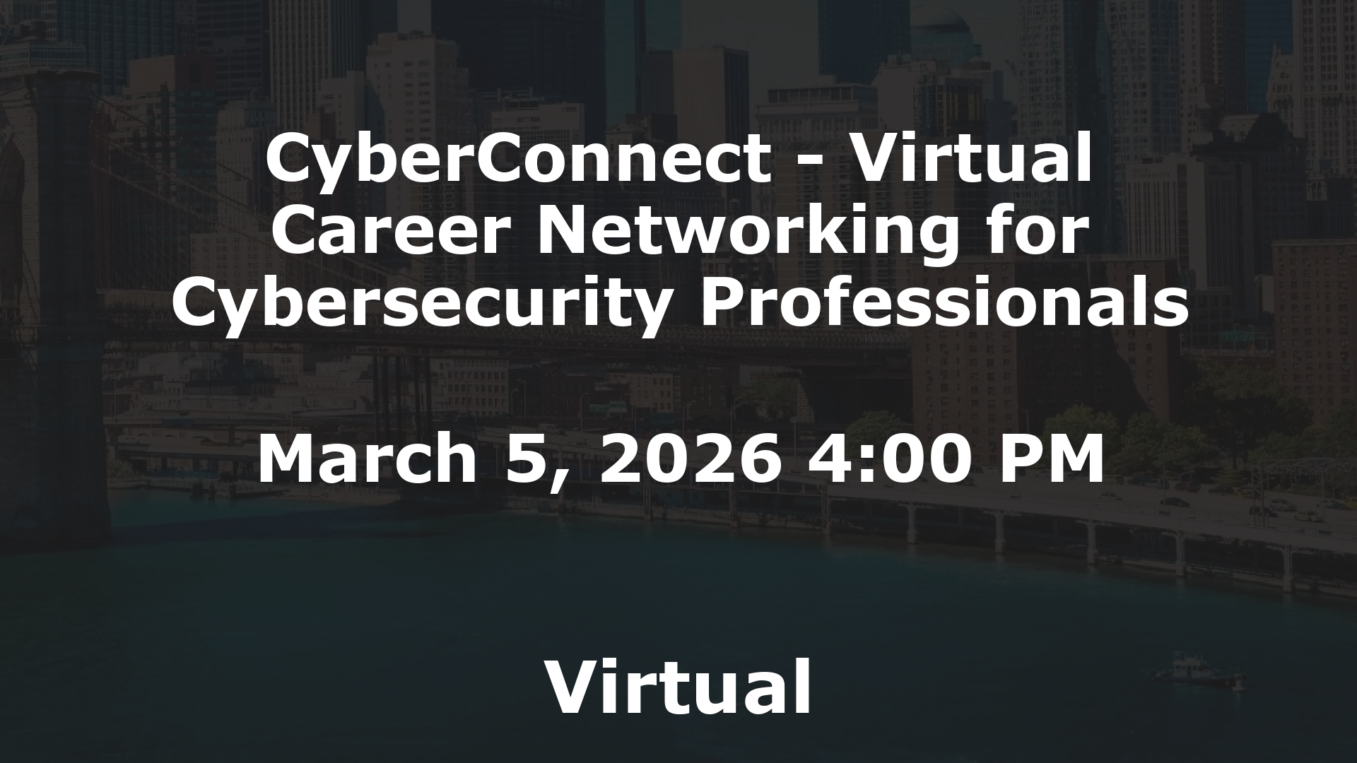 CyberConnect - Virtual Career Networking for Cybersecurity Professionals event image